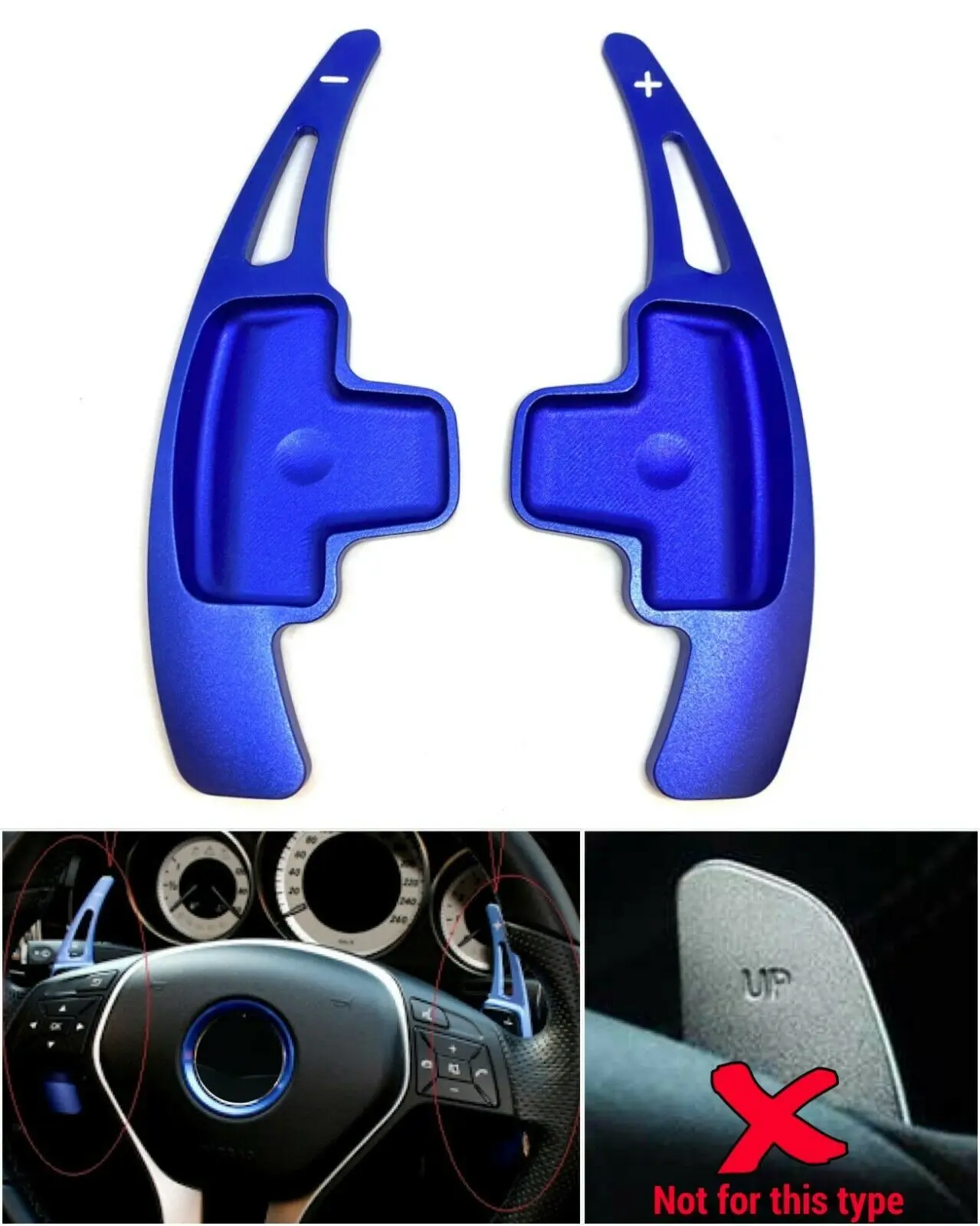 

2Pcs Reliable Car Automobile Aluminium Alloy Shift Paddle Steering Wheel Extension For Mercedes Benz R231 SL550 2013-2020 Black