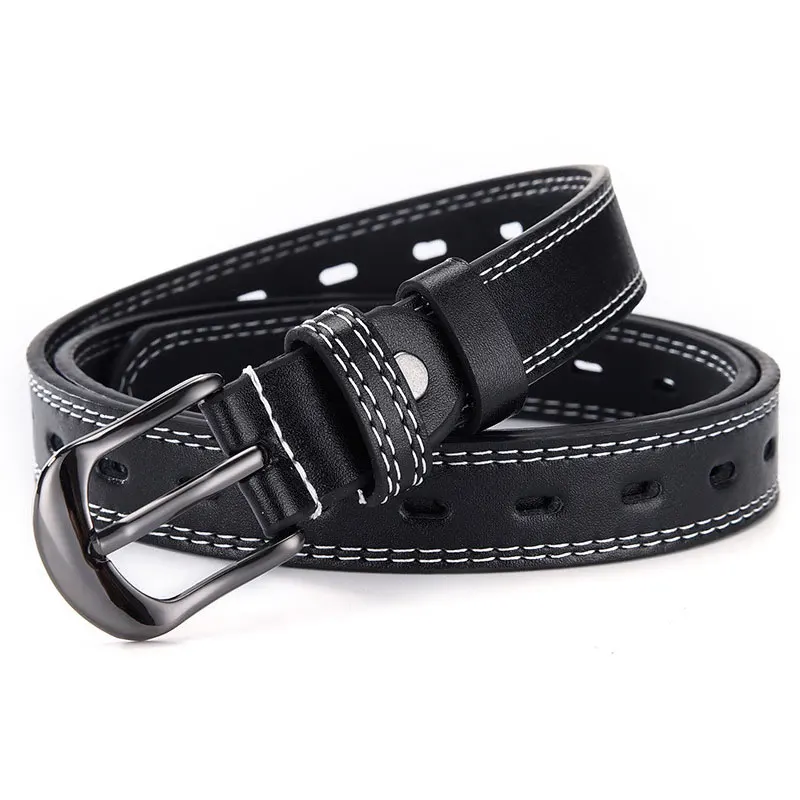 

New Faux Leather Belt Neutral Men Buckle Metal All-Match Women Belts Fashion Waistband Korean Denim Dress Genuine Belt 105CM
