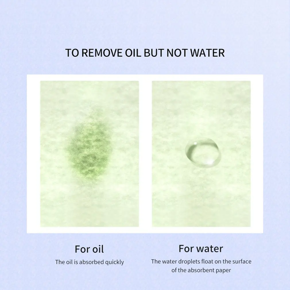 

QF51 Green Tea Facial Cleansing Wipes Oil Control Paper Makeup Remover Oil Absorbent Paper Facial Tissues Beauty Skin Care