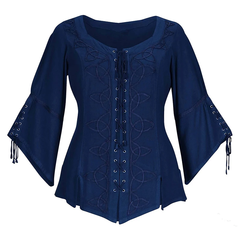

Victorian Women Steampunk Blouse Vintage Medieval Costume Plus Size Palace Shirt Party Cosplay Viking Pirate Clothing Halloween