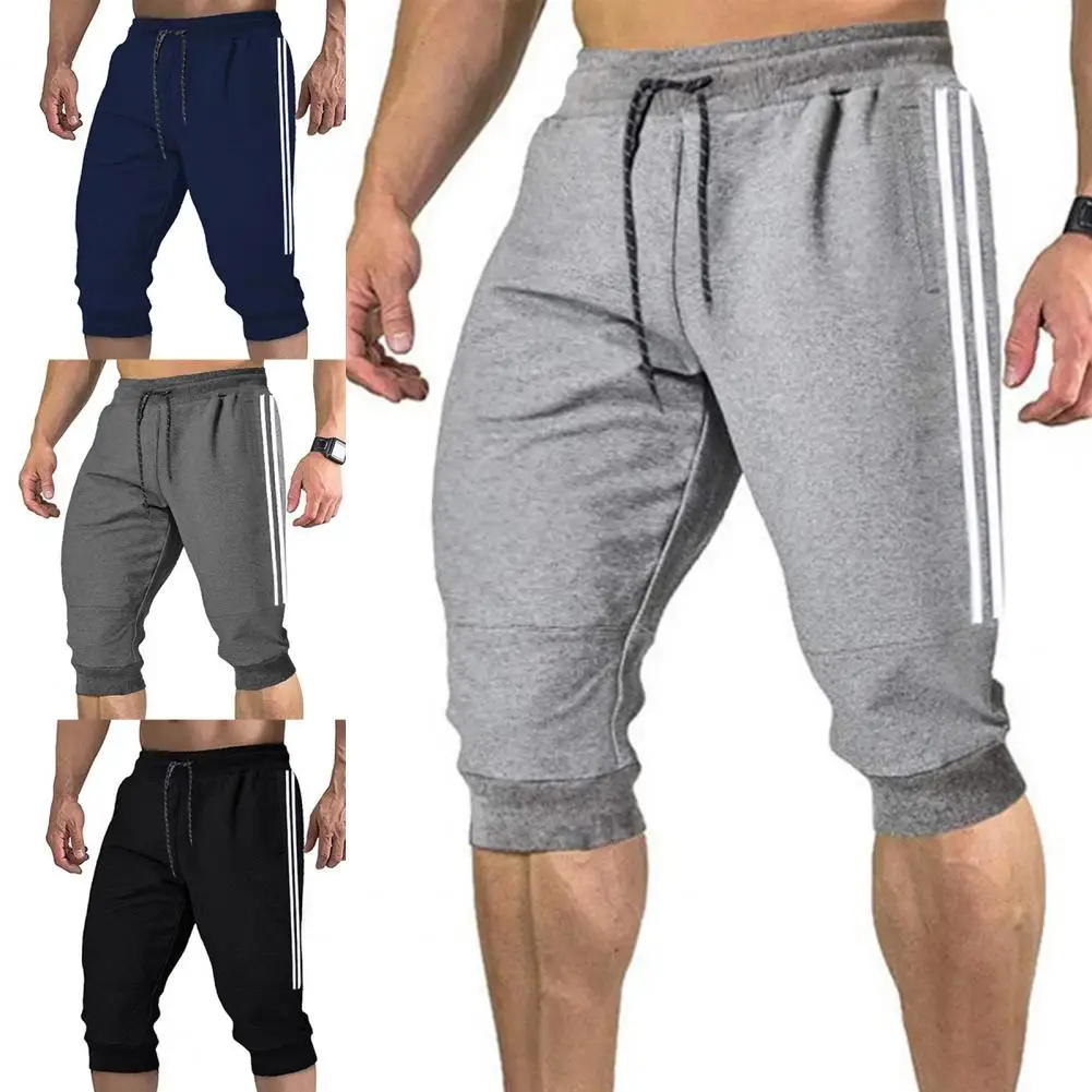 

Sweatpants Simple Drawstring Men Harem Shorts Loose Short Pants Drawstring for Yoga