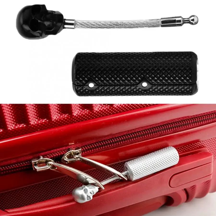 

Metal Luggage Password Locks Safe Zipper Bag Suitcase Chain Creative Skull Wire Rope Customs Backpack Handbag Drawer Cabinet