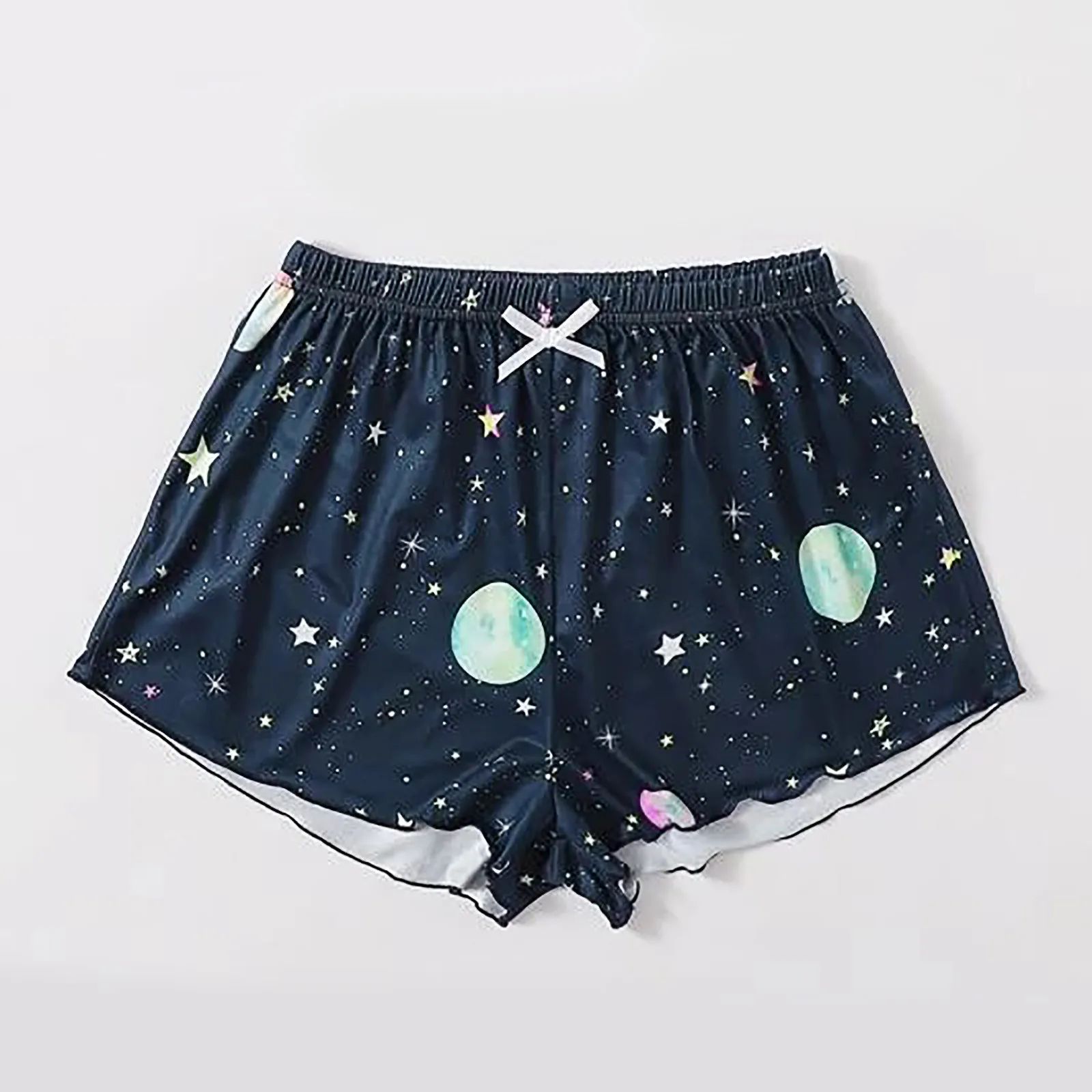 Женские шорты для сна 2022 атласные пикантные летние Пижамные с карманами и