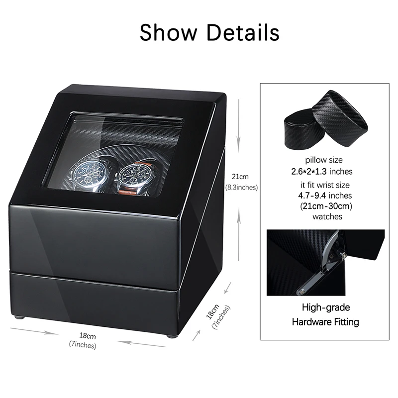 Часы Winder шейкер Коробка Чехол для хранения дисплей автоматический деревянный