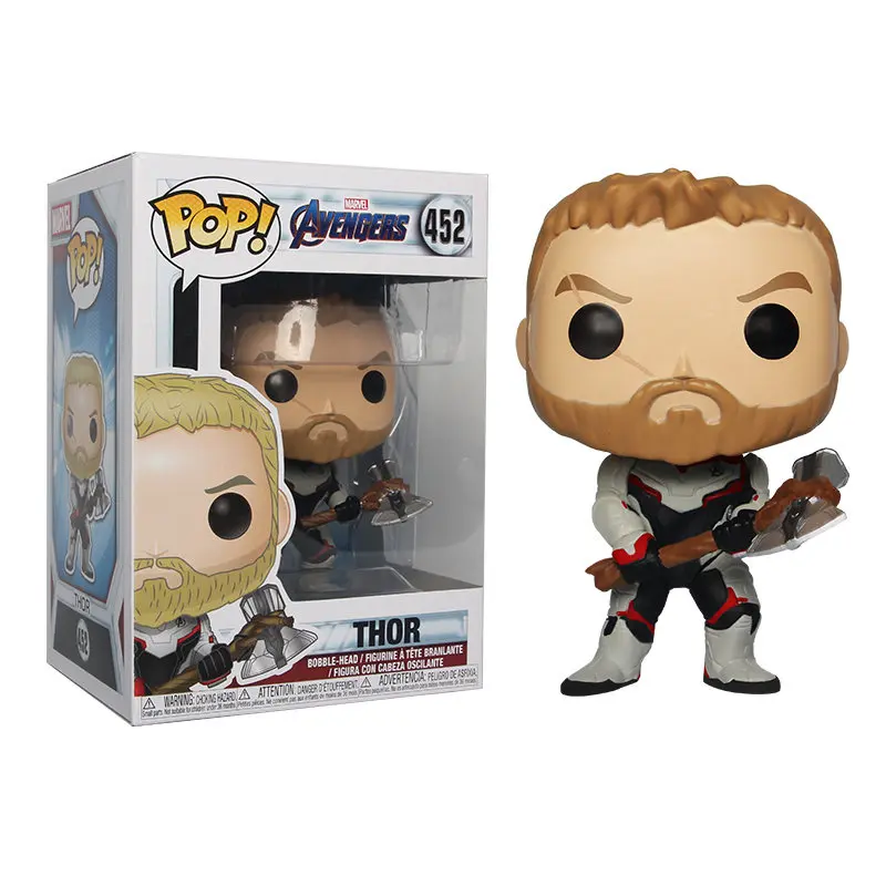 Темно-бордовый FUNKO POP Marvel Мстители: эндшпиль танос Тор Человек-паук Халк Стэн ли Железный ПВХ фигурка игрушки для детей Рождественский подарок - Цвет: Темно-бордовый