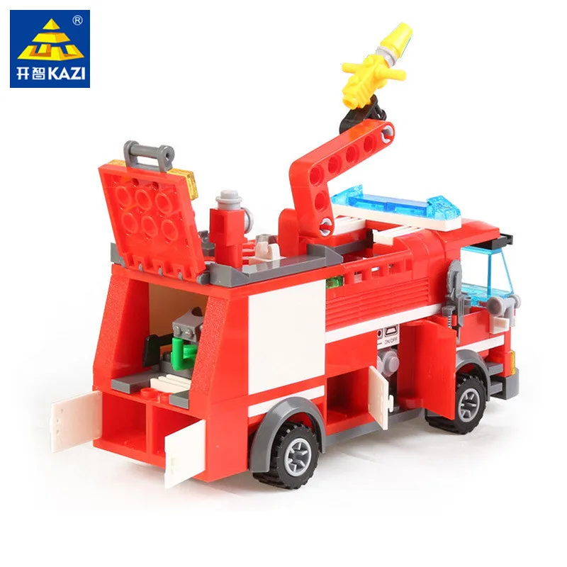 206 шт. город Fire Fight модель грузового автомобиля строительных блоков в форме