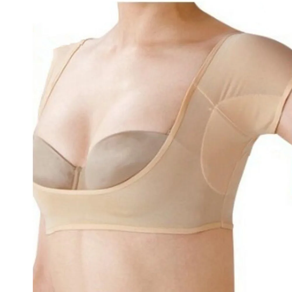 

1 Pc T-shirt Shape Sweat Pads Reusable Washable Underarm Armpit Sweat Pads Perfume Absorbing Anti M Model Weight Is Under 60kg