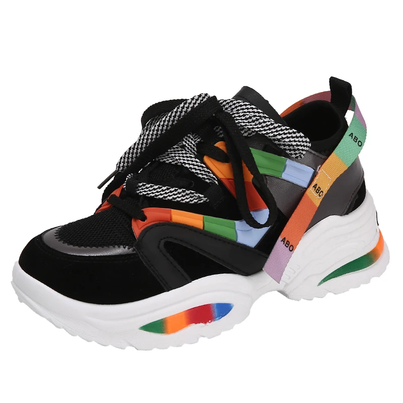 Новинка 2020 стильная женская спортивная обувь увеличивающая рост 6 см женские