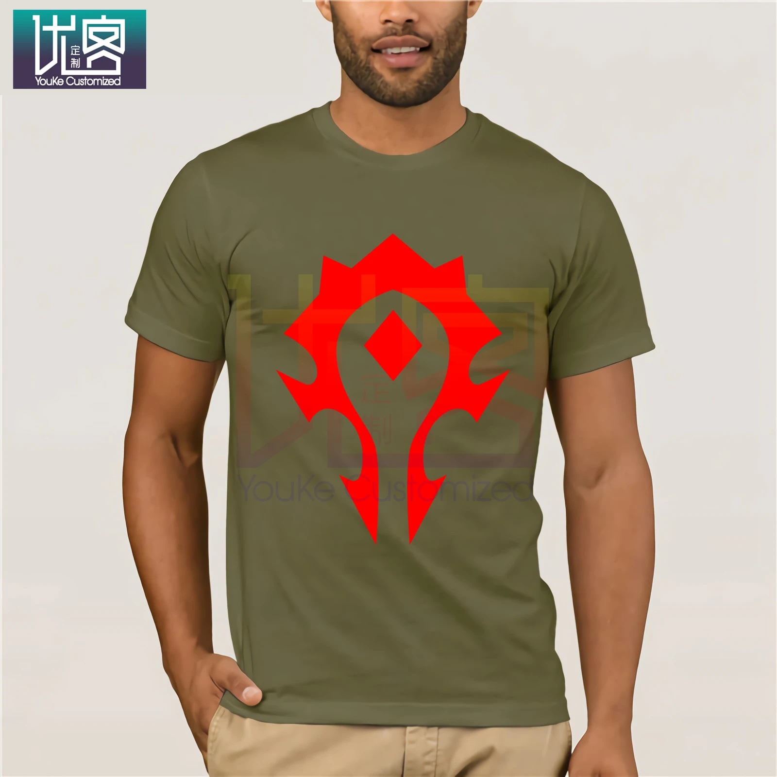 World Of Warcraft T-shirt Orda Logo Symbool Amazing Short Sleeve Unique Clothes Popular T-Shirt Crewneck 100% Cotton Tees | Мужская