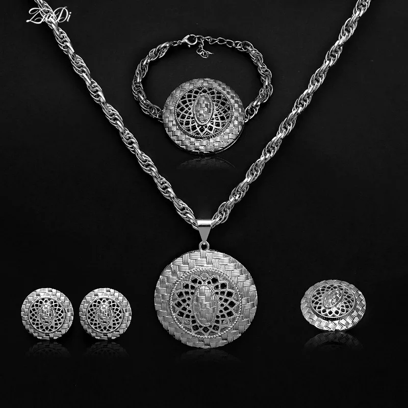 

ZuoDi Fashion statement woman Costume Jewelry Sets Wholesale woman accessories jewelry set Brand Dubai Gold Wedding Jewelry Set