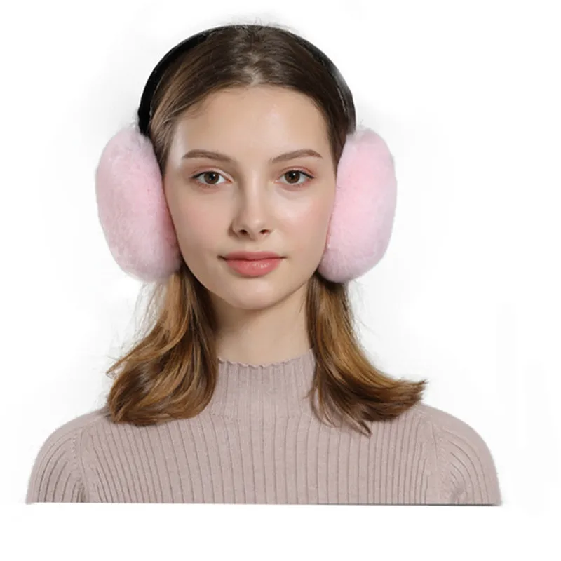 Лидер продаж плюшевые женские зимние теплые наушники из кроличьего меха