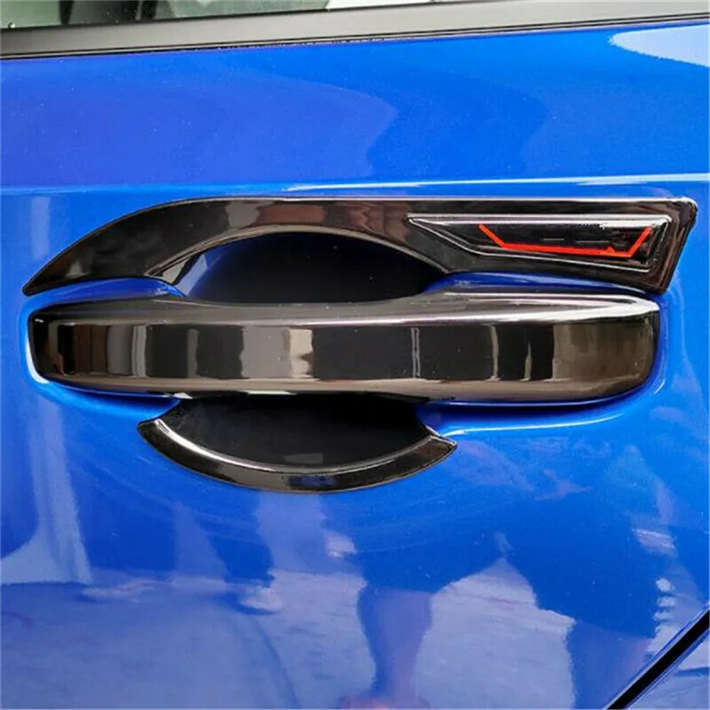 

ABS Plastic Handle Cover By Double-Sided Tape For 2022-2023 Honda Civic Glossy Black Paint Baking UV Treated
