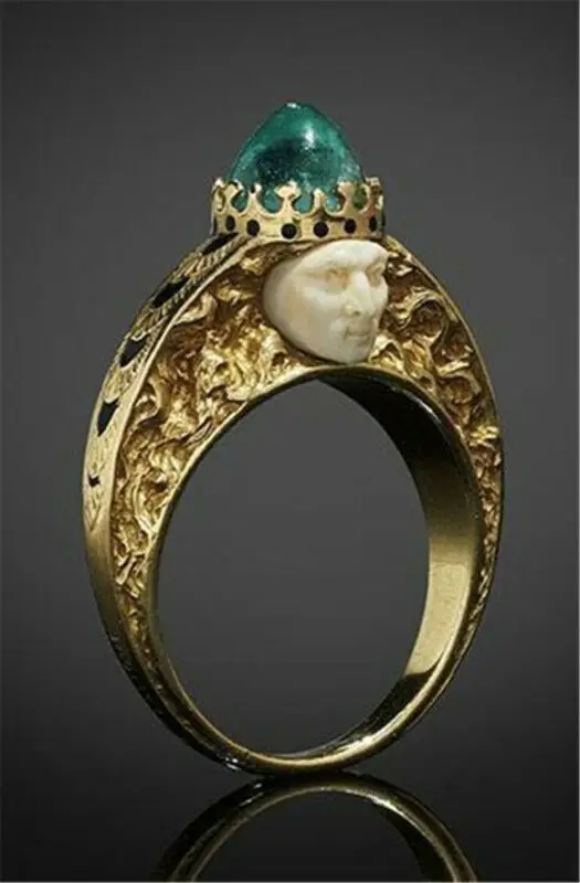 Винтажное женское и мужское кольцо с желтым золотом вечерние ювелирные изделия