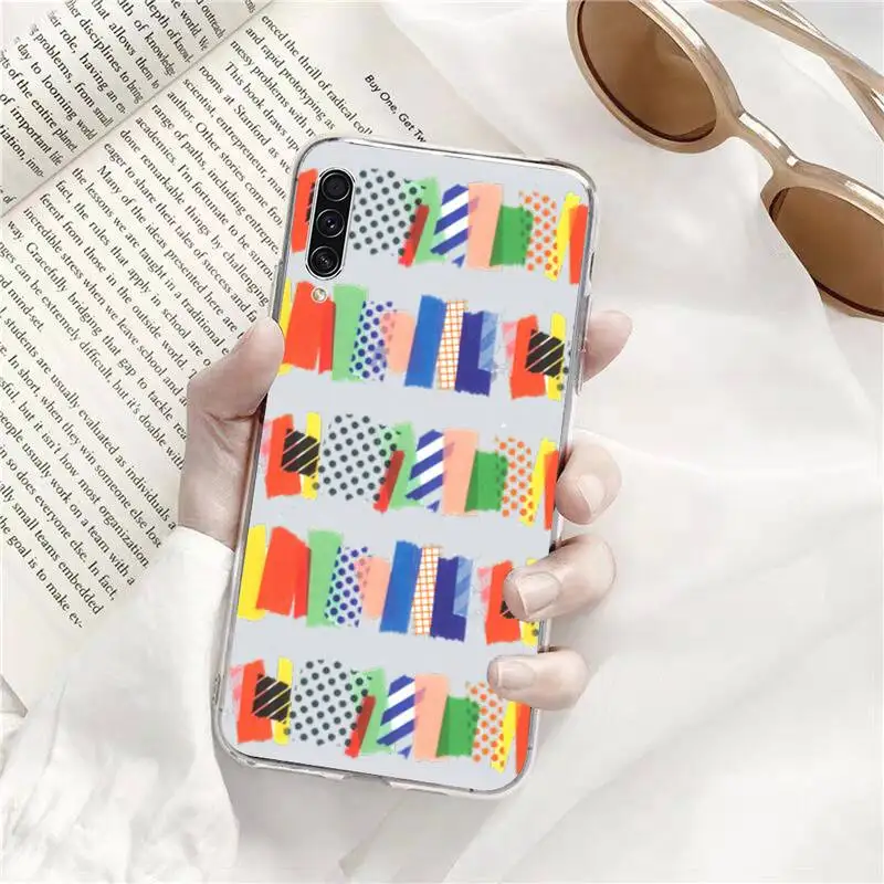 

Art flowers cartoon Phone Case Transparent For Samsung Galaxy A71 A21s S8 S9 S10 plus note 20 ultra