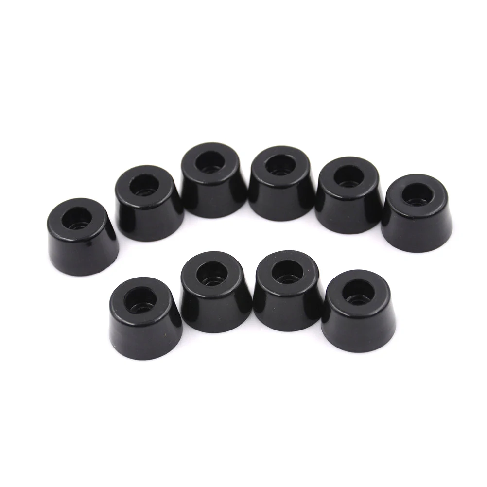 

New 10x Black Duable Soft Rubber Furniture Chair Table Feet Leg Bottom Anti-skid Glides Shock Floor Protector Screw On Pad