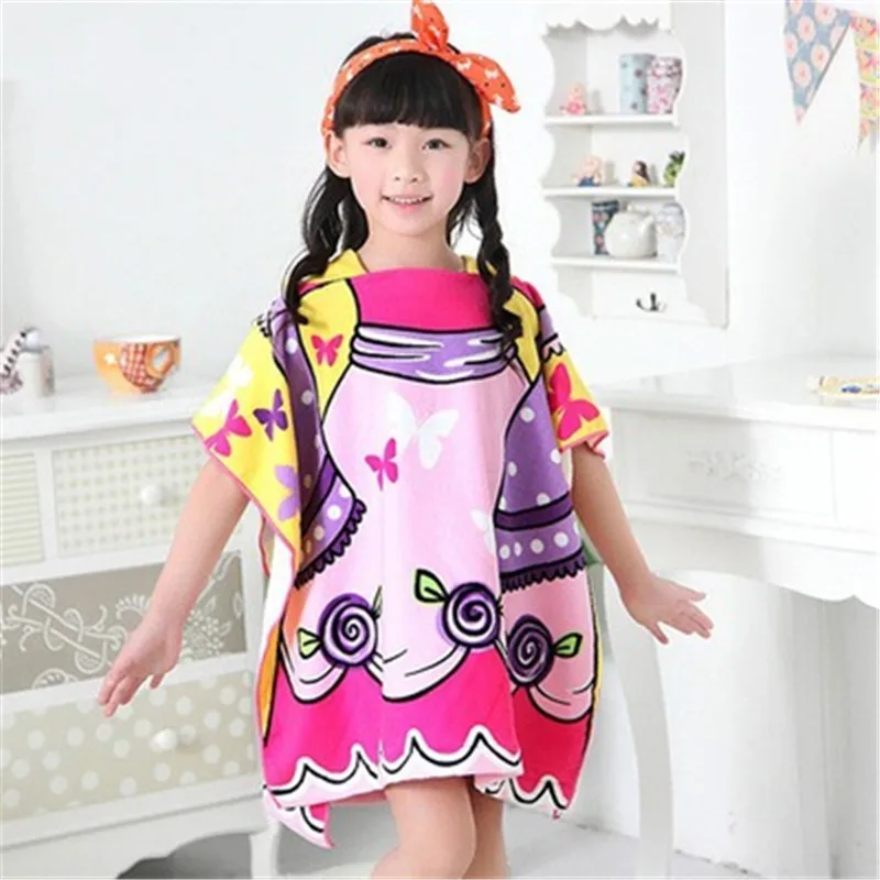 Полотенце с капюшоном из микрофибры быстросохнущее детское банное полотенце