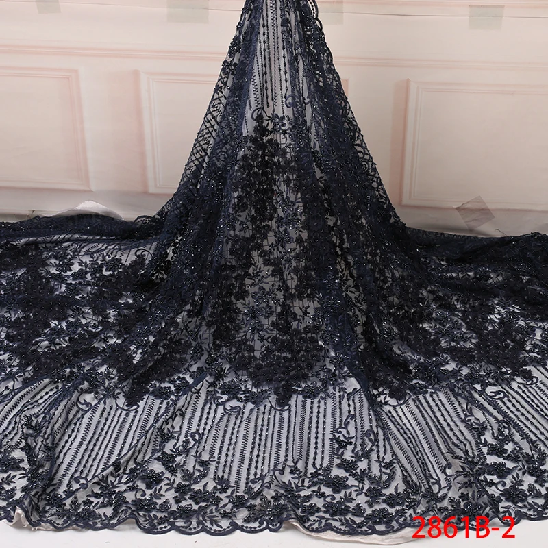 Bridal Beads Lace Fabric Latest African Lace Fabric 3d Lace Embroidery French African Wedding Lace Fabric 2861b