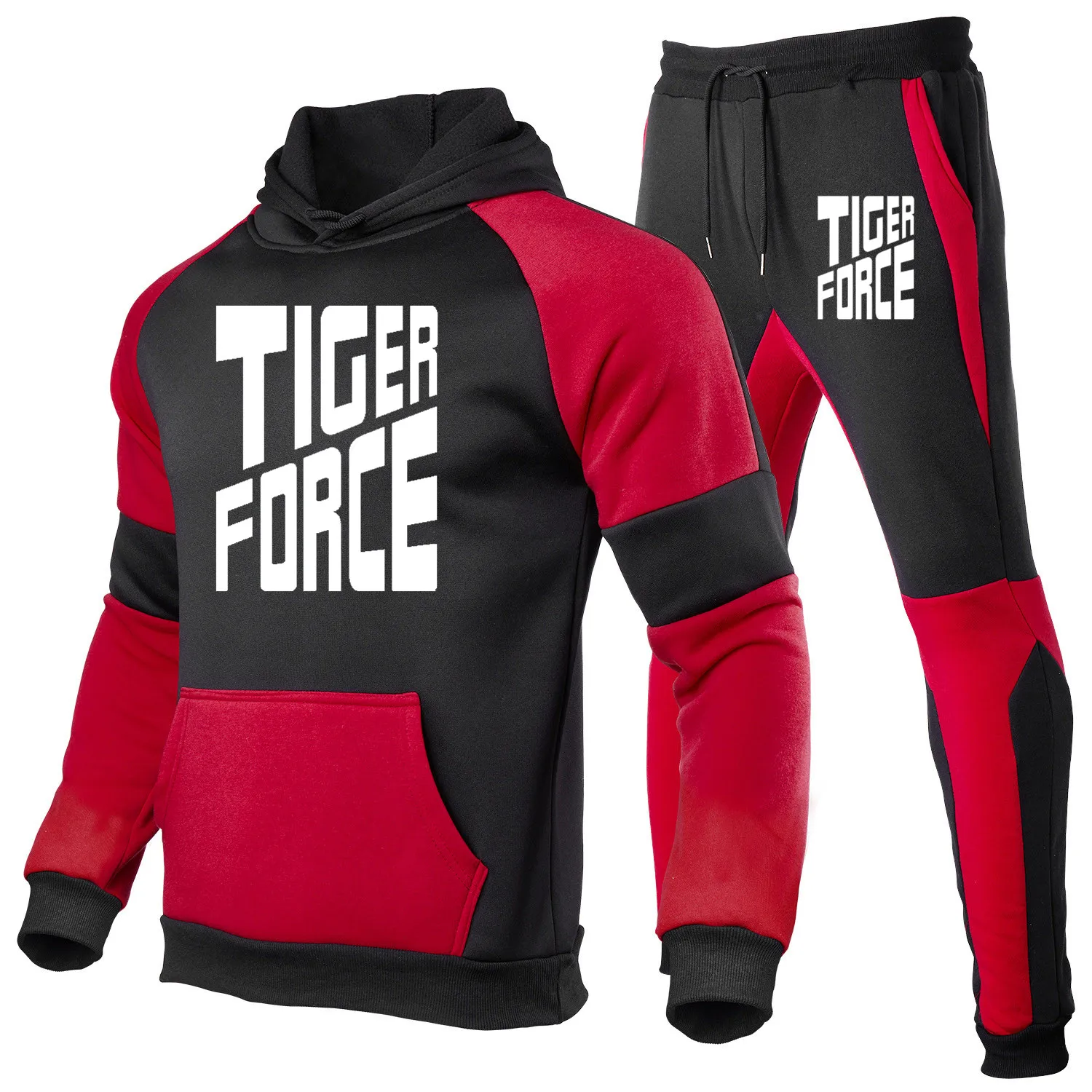

New fashion TIGER FORCE brand men's sports casual track and field hot fitness clothing