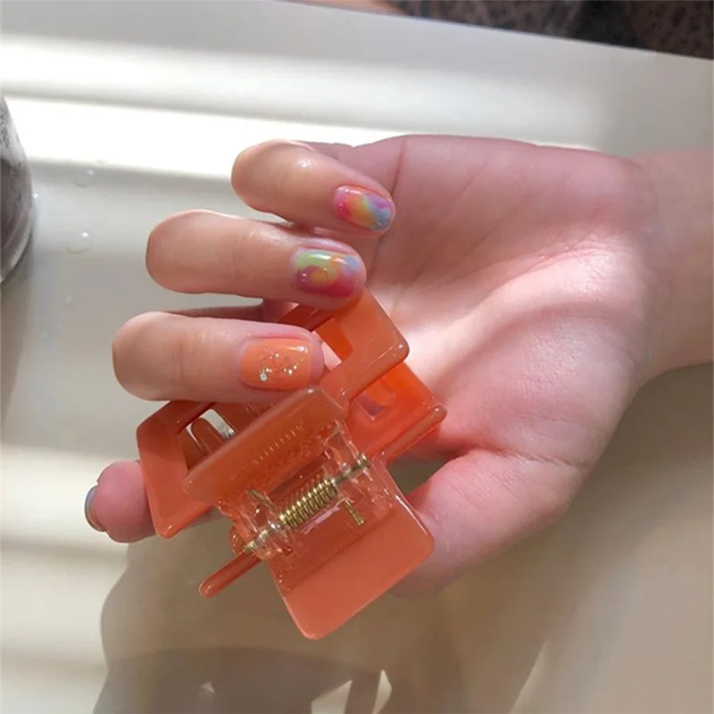 Женские Геометрические заколки 5 см высокого качества для волос из ацетата