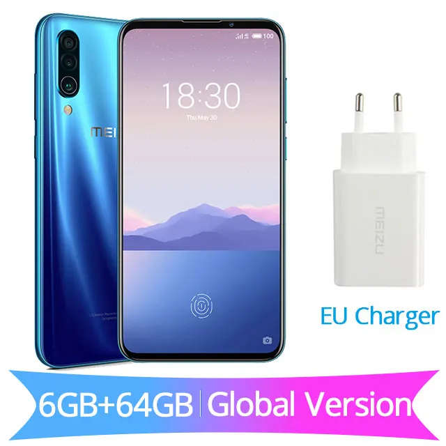 Meizu 16XS с глобальной прошивкой, 6 ГБ ОЗУ, 16 XS, Смартфон Snapdragon 675, 6,2 дюймов, 48 МП, тройная камера AI, фронтальная 16 МП, 4000 мА/ч, gps, Wi-Fi - Цвет: Global 64G Blue