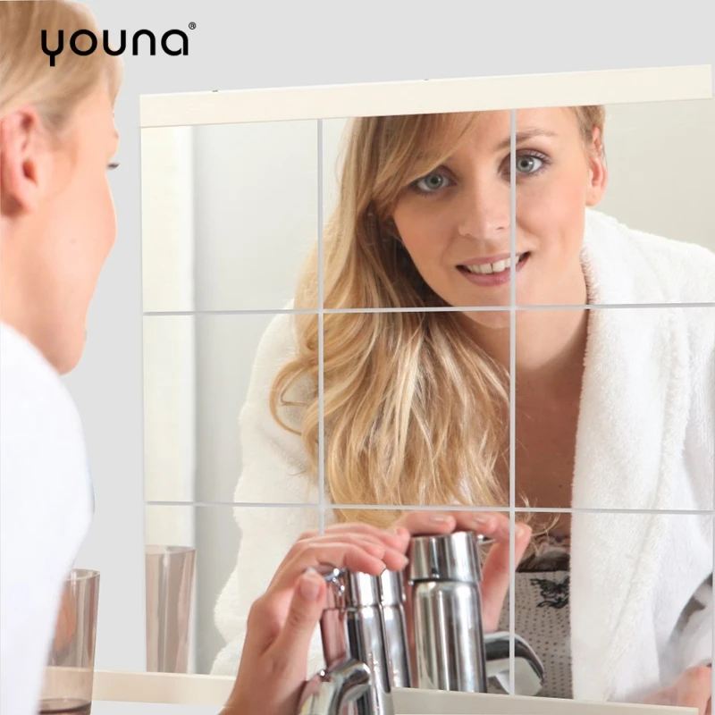 Декоративная зеркальная настенная наклейка листы гибкая не стеклянная