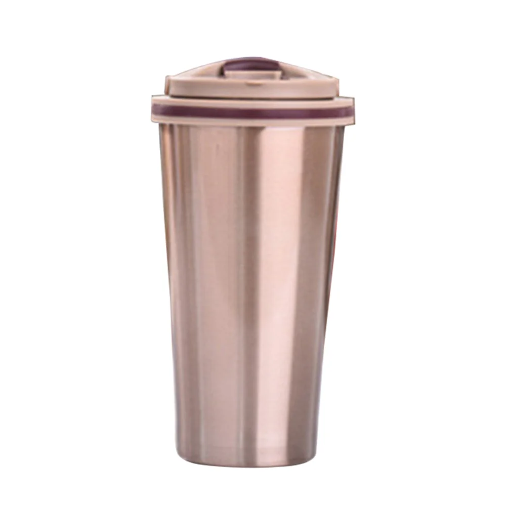 500 мл кофейная чашка из нержавеющей стали портативная дорожная кружка с крышкой