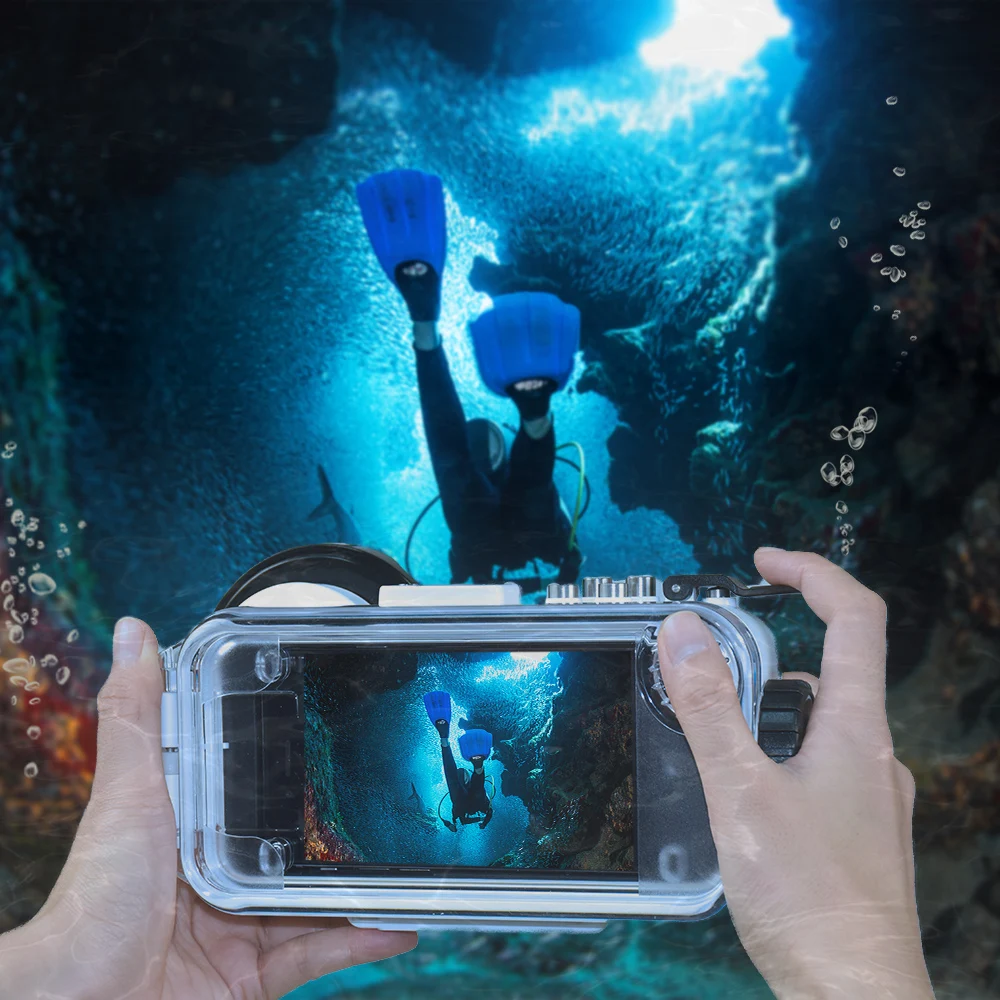 Водонепроницаемый чехол с Bluetooth для iPhone 6/7/8/X, 60 м/195ft, защитный корпус для дайвинга, серфинга, плавания и подводного плавания
