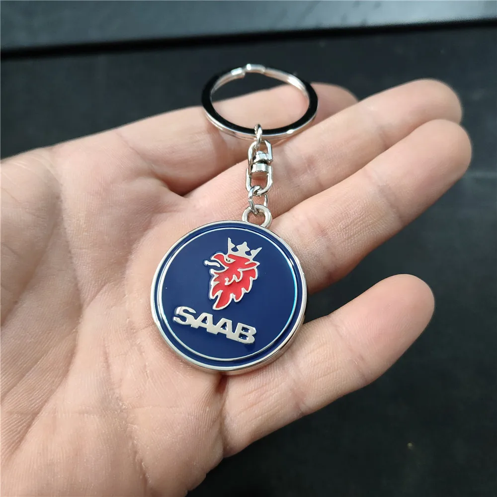 Металлический брелок для ключей с логотипом автомобиля SAAB 9-3 9-5 93 9000 900 9-7 600 99 9-X 97X