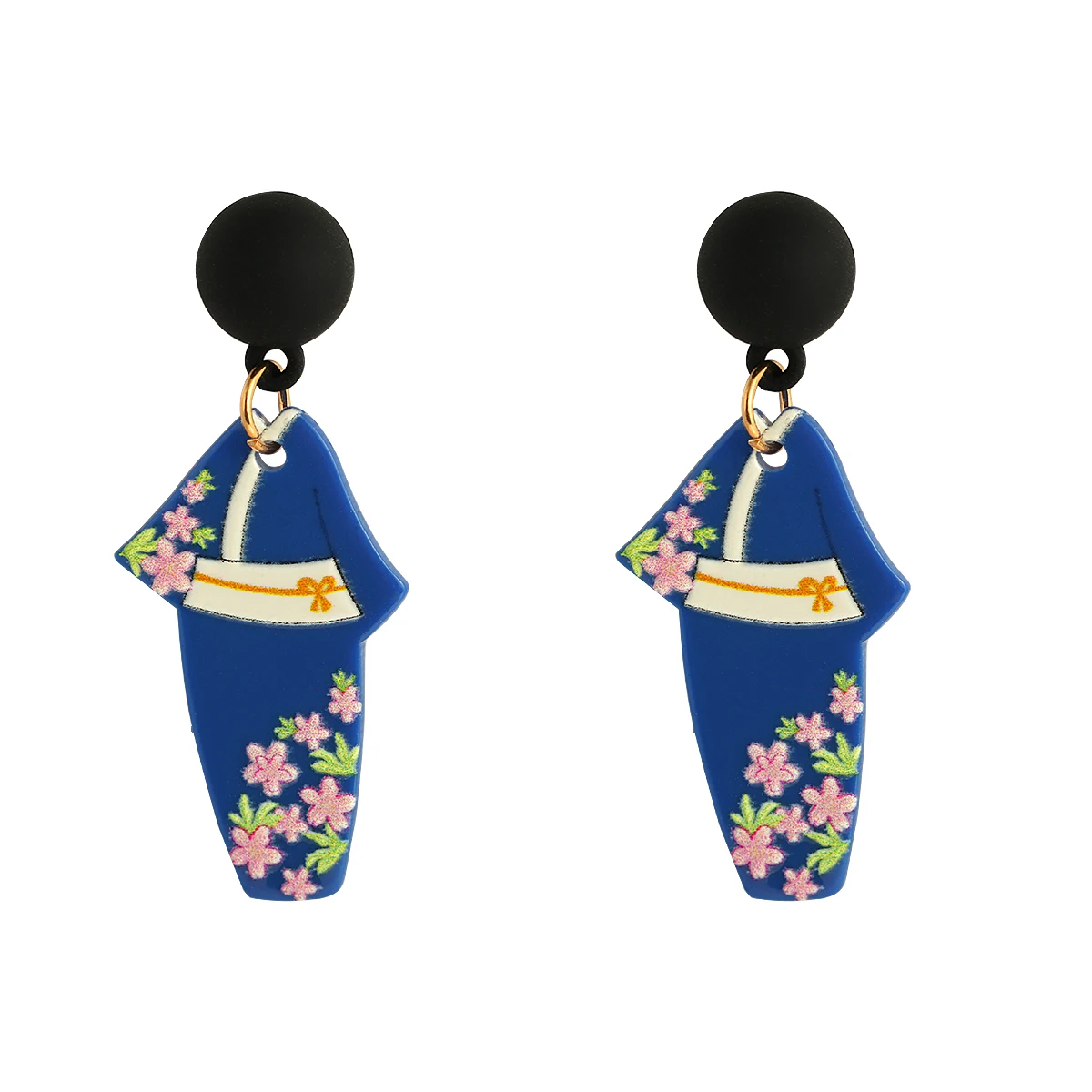 

AENSOA 2021 Korean Green Pink Geometric Pendant Earrings Multiple Acrylic Drop Earrings Unique Design Flowers Animals Dangle Ear