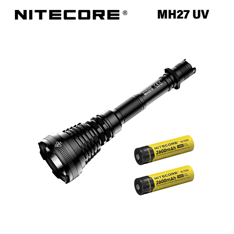 NITECORE MH40GTR 1200 Lumens High Performance Search Flashlight, Range of 1004 Meters, Equipped with 2*2600mah Battery