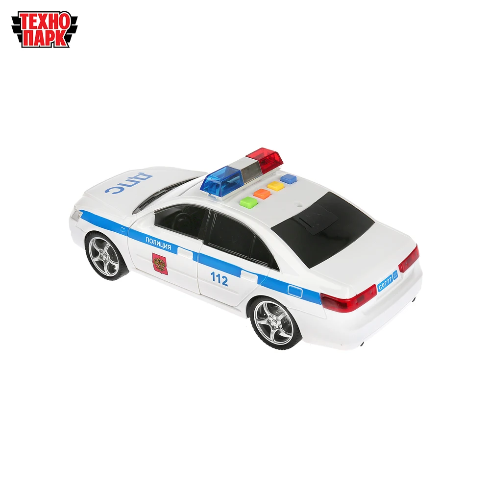 Машина ТЕХНОПАРК Седан ДПС 23см пластиковая инерционная открываются двери свет