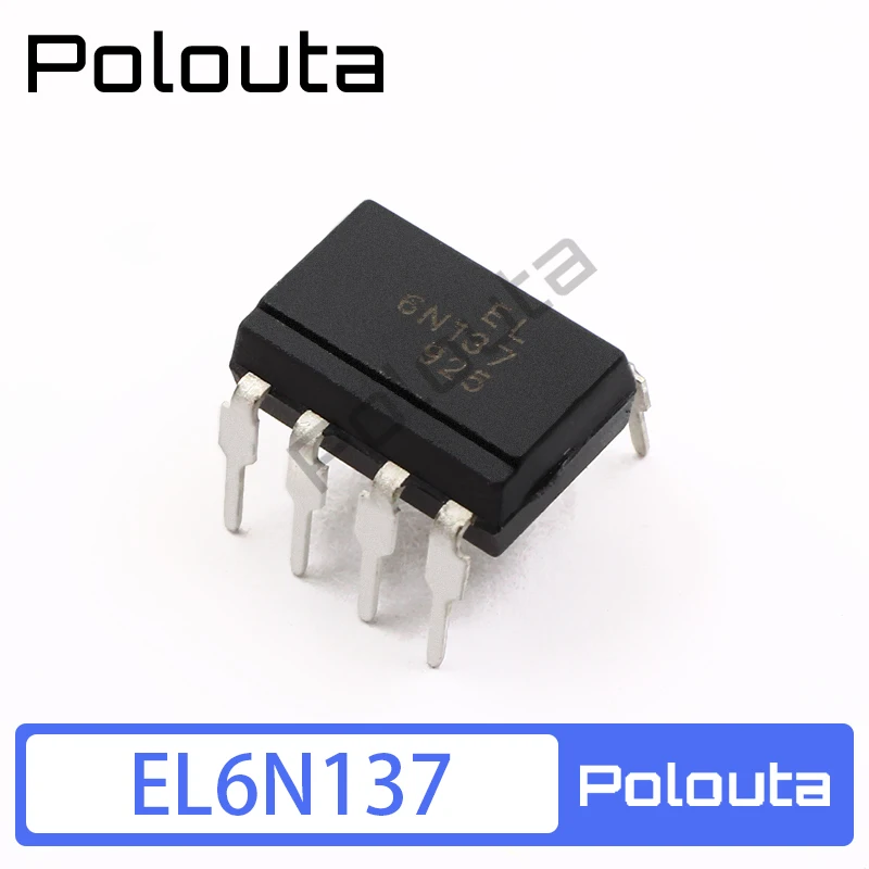 

10Pcs Polouta EL6N137 DIP-8 In-line High-speed Receiver Optocoupler Isolator Acoustic Component Arduino Nano Integrated Circuit