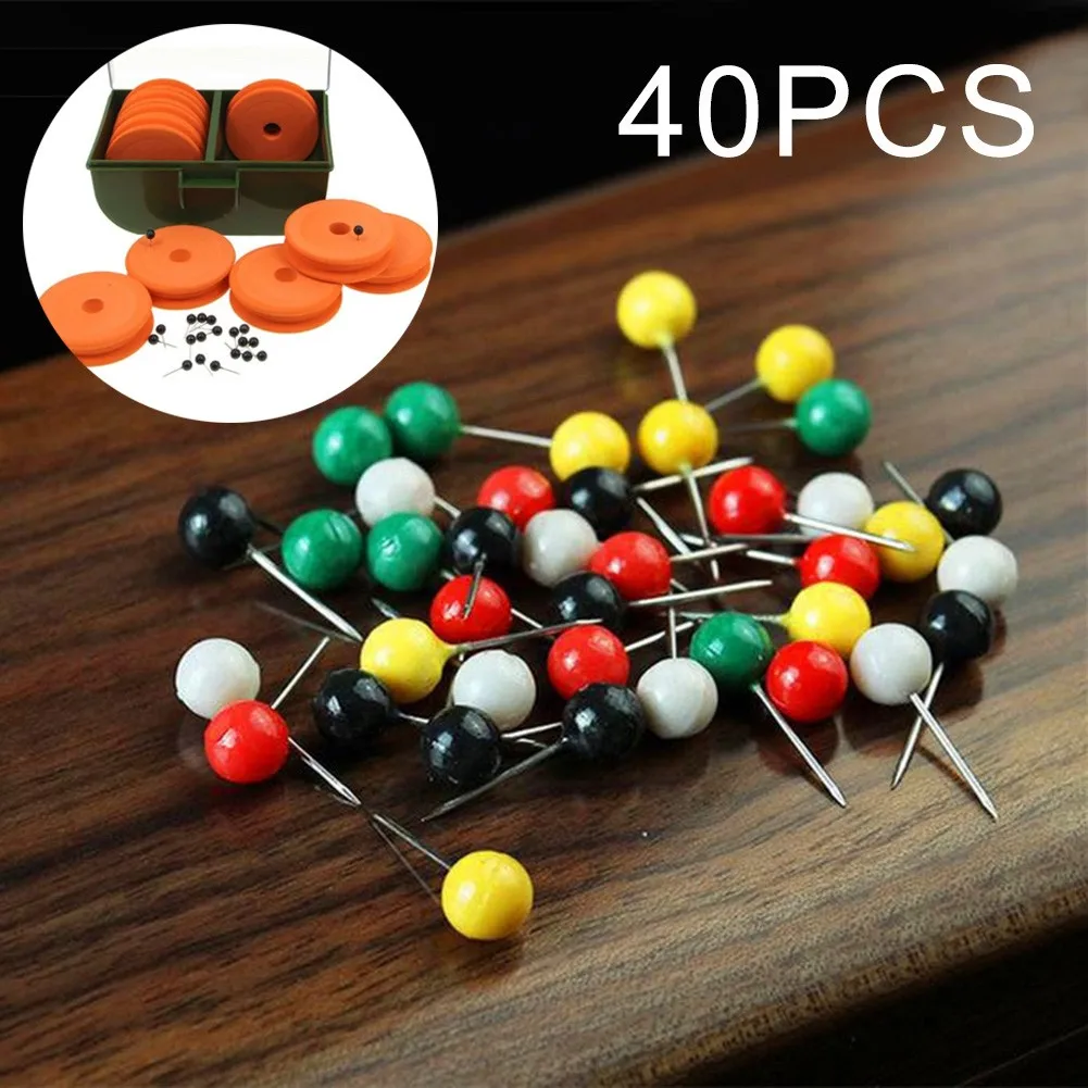 40pcs Mix Color Rig sicuro Pin di ricambio s Pesca alla carpa 0.6x1.7cm Rig Box avvolgitore Pin