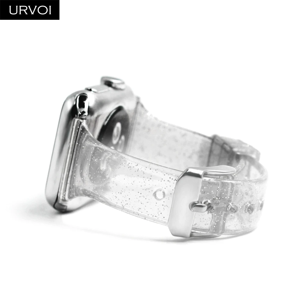URVOI силиконовый ремешок для apple watch 4 3 2 1 iwatch 40 мм 44 мягкий карамельный желе