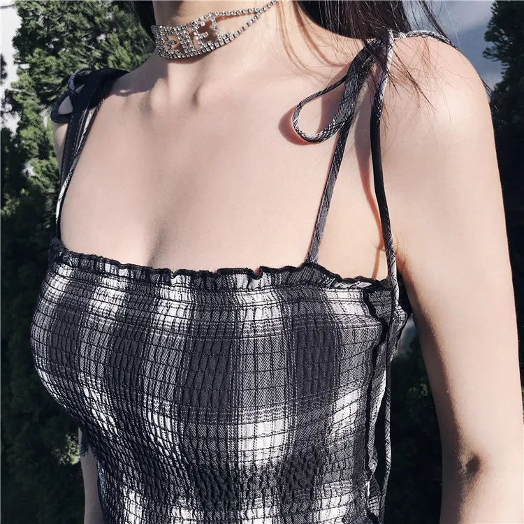 Платье Ruibbit женское на бретельках пикантное мини платье трапеция в готическом