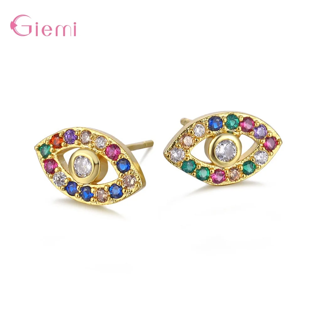 Женские серьги гвоздики из серебра 925 пробы с крупным Цирконом|Серьги-гвоздики| |