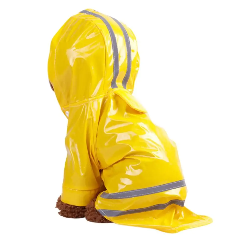 Дождевик для домашних животных уличный однотонный плащ с капюшоном