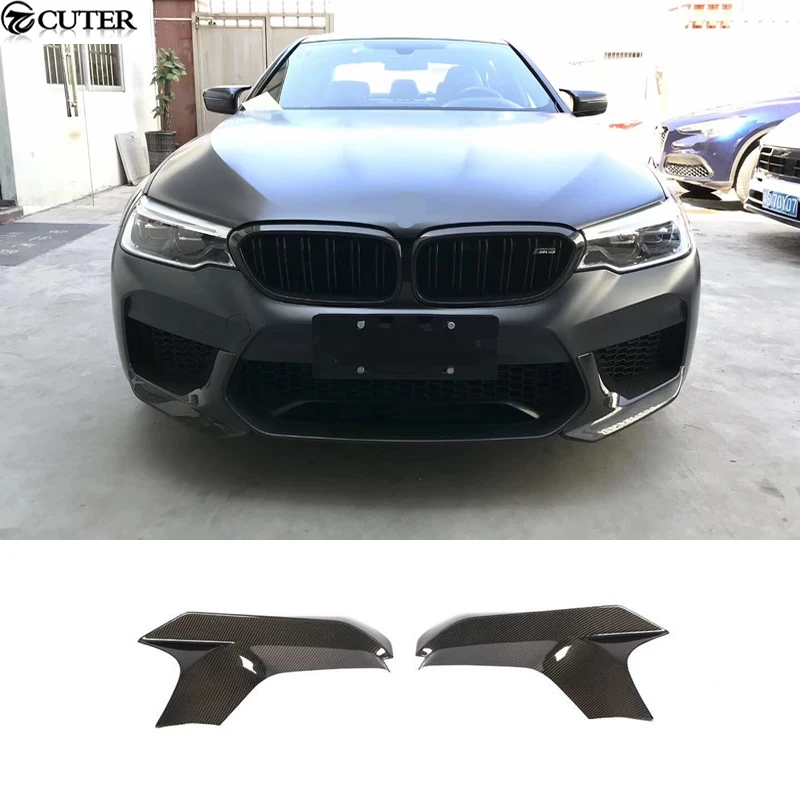 F90 M5 G30 5 серия MP style углеродное волокно передний Боковой бампер разделители