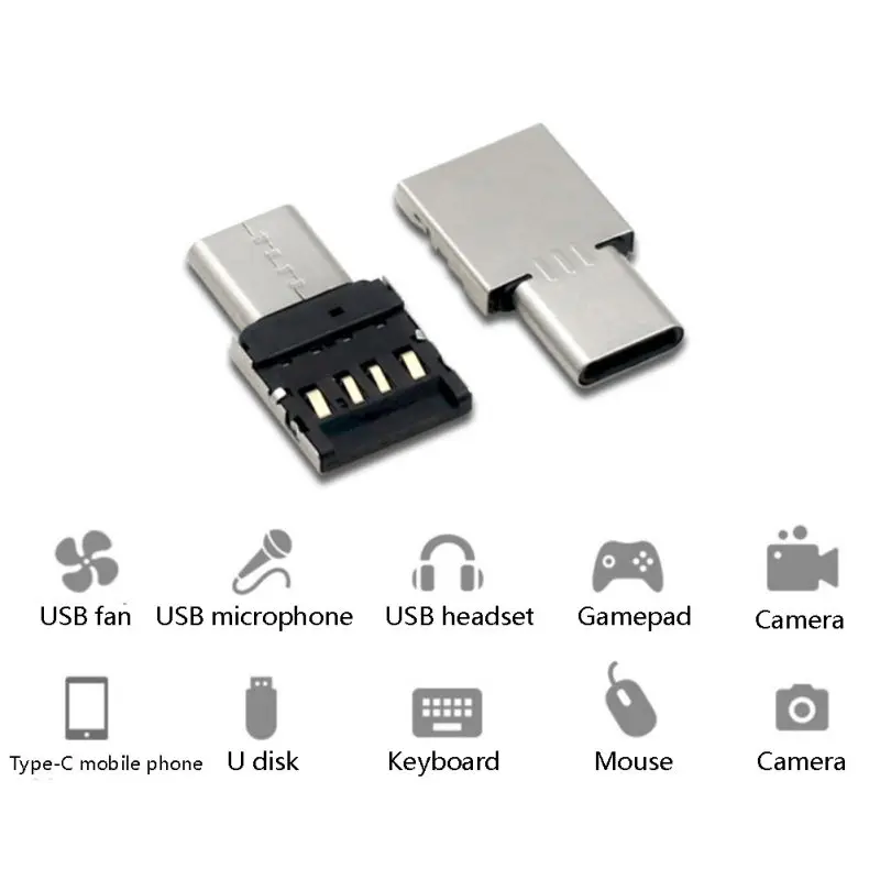 Алюминиевый корпус USB Type C к 3 0 адаптер OTG функция конвертер папа гнезду 8|Адаптеры