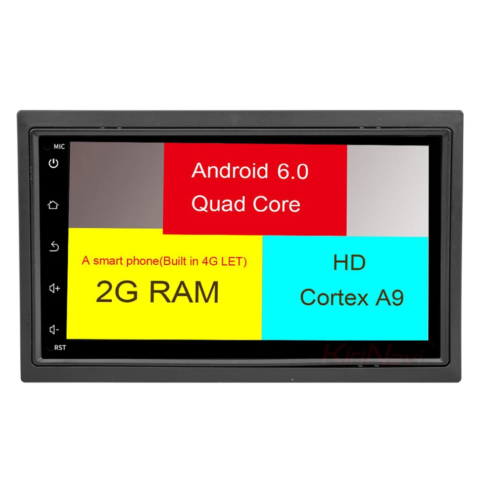 Восьмиядерный Android 7 2 Din Автомобильный мультимедийный плеер навигация для