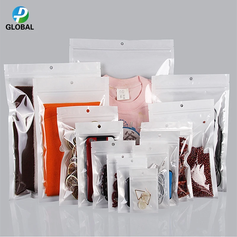 

1000pcs 20*27cm Wholesale Plastic package bag pouch Zipper Clear white retail Resealable bags Moisture-proof Waterproof Glossy