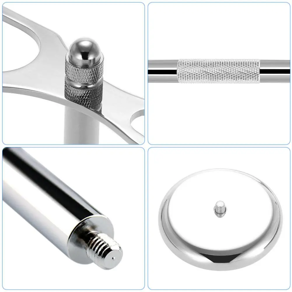 Men Shaving Tool Holder 2 In1 Silver Compact Zinc Alloy Brush Manual Razor Stand Holders Safety |