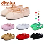 Распродажа, детские тапочки с мягкой сплит-подошвой для девочек, хлопковые, удобные, дышащие, для фитнеса, для детей ясельного возраста, парусиновые, тренировочные, для спортзала, танцев, балета