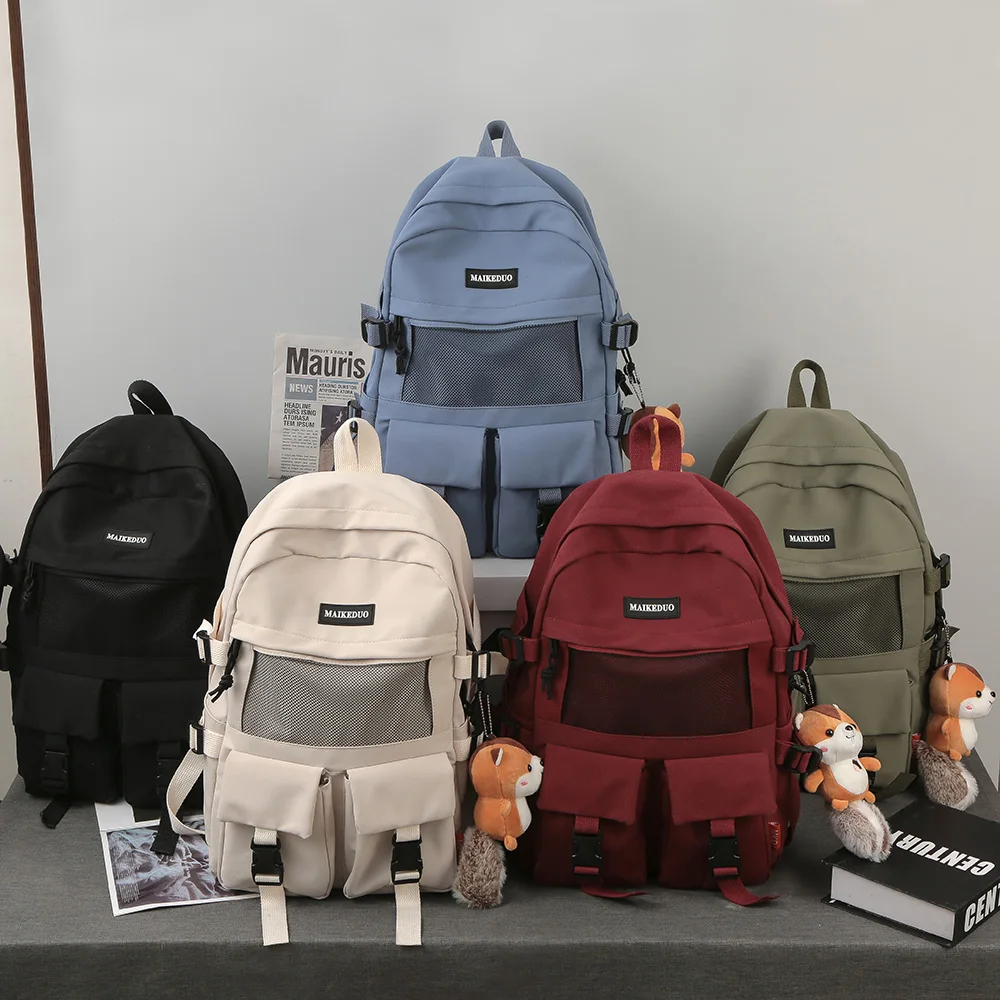 

Водонепроницаемый сетчатый рюкзак для студенток, модная школьная сумка для ноутбука, нейлоновая сумка для мужчин и женщин для учебников