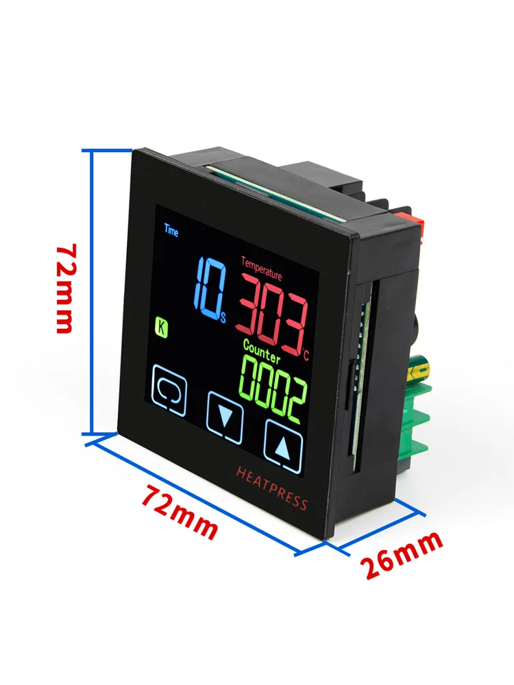 Controlador de Temperatura Digital Cj-th9600 220vac Ssr Saída Tempo Contagem Função Heatpress Painel Medidor Instrumentos de temperatura