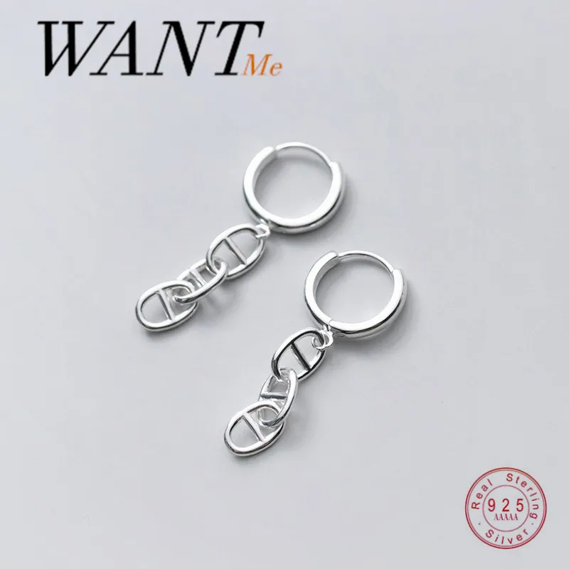 WANTME новинка подлинное серебро 925 пробы замок застежка кубинская цепочка