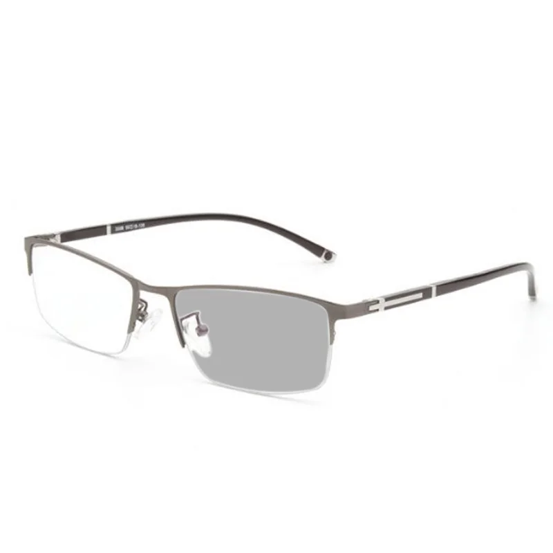 Очки для чтения прогрессивная фотохромная с гибкими дужками полуоправой