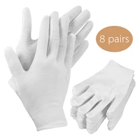beadnova women cotton white gloves inspection lining gloveswhite 8 pairs
