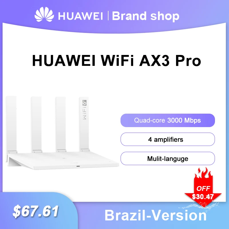 Четырехъядерный Wi-Fi AX3 Pro четыре усилителя 3000 Мбит/с 6 + беспроводной маршрутизатор