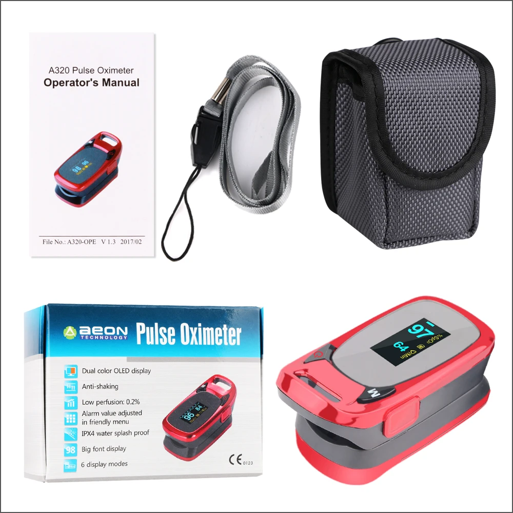 Пульсоксиметр RZ на палец портативный насыщенный OLED-дисплеем |